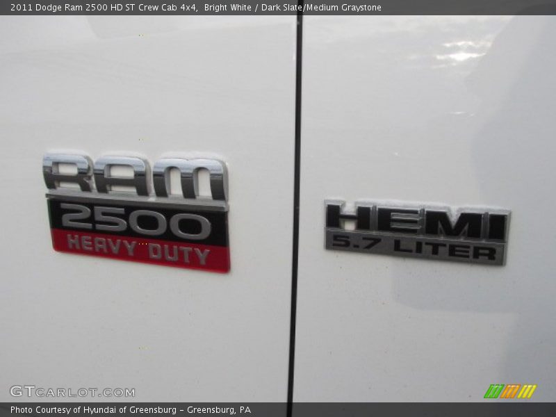 Bright White / Dark Slate/Medium Graystone 2011 Dodge Ram 2500 HD ST Crew Cab 4x4
