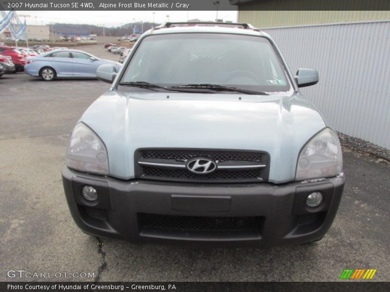 Alpine Frost Blue Metallic / Gray 2007 Hyundai Tucson SE 4WD