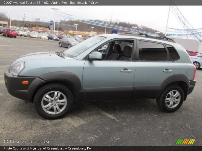 Alpine Frost Blue Metallic / Gray 2007 Hyundai Tucson SE 4WD