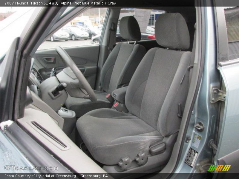 Alpine Frost Blue Metallic / Gray 2007 Hyundai Tucson SE 4WD