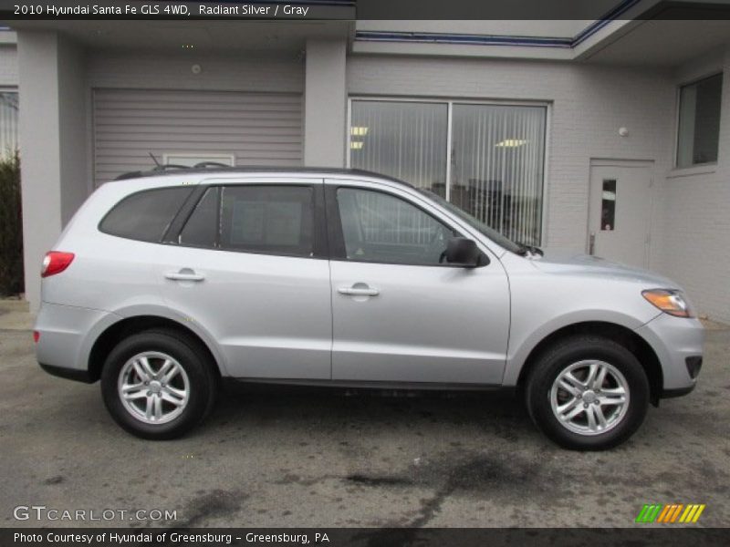 Radiant Silver / Gray 2010 Hyundai Santa Fe GLS 4WD