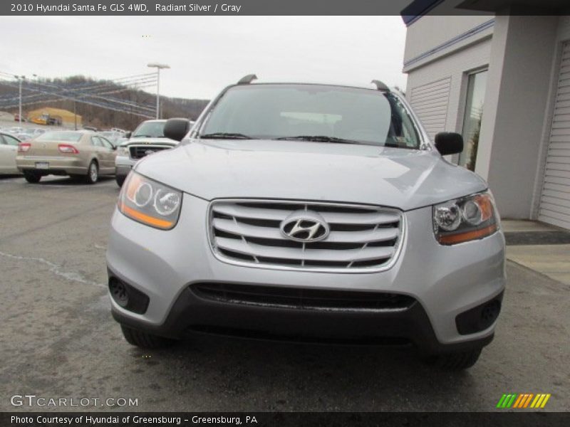 Radiant Silver / Gray 2010 Hyundai Santa Fe GLS 4WD