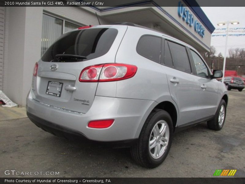 Radiant Silver / Gray 2010 Hyundai Santa Fe GLS 4WD