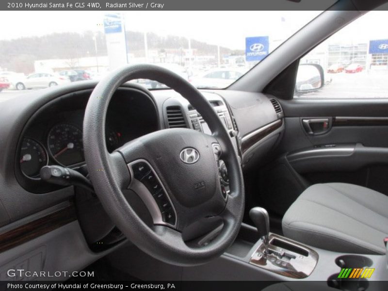 Radiant Silver / Gray 2010 Hyundai Santa Fe GLS 4WD