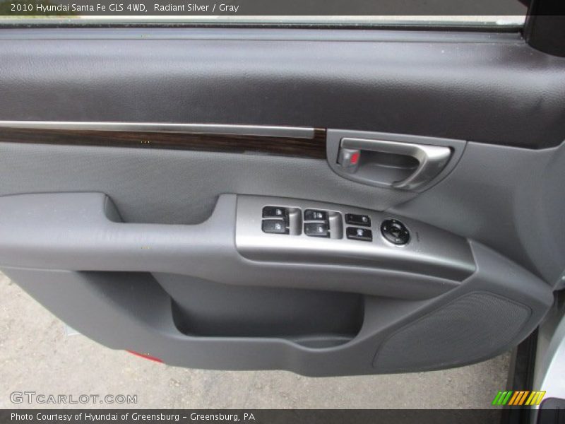 Radiant Silver / Gray 2010 Hyundai Santa Fe GLS 4WD