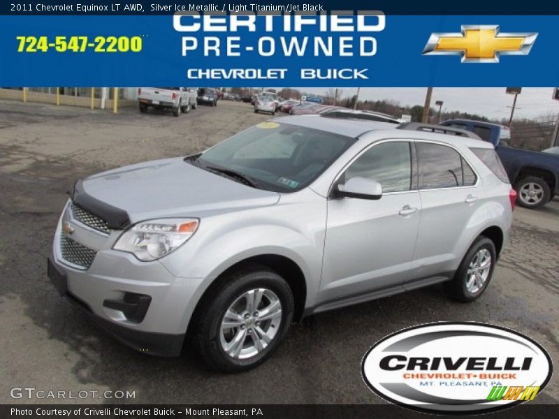 Silver Ice Metallic / Light Titanium/Jet Black 2011 Chevrolet Equinox LT AWD