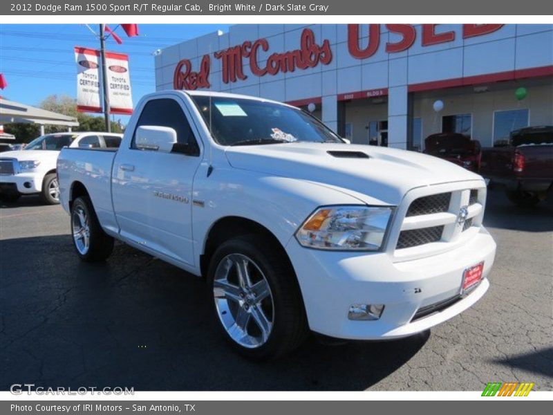 Bright White / Dark Slate Gray 2012 Dodge Ram 1500 Sport R/T Regular Cab
