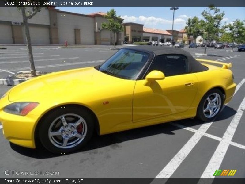 Spa Yellow / Black 2002 Honda S2000 Roadster