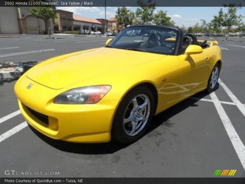 Spa Yellow / Black 2002 Honda S2000 Roadster