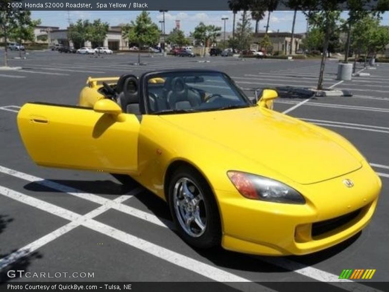 Spa Yellow / Black 2002 Honda S2000 Roadster