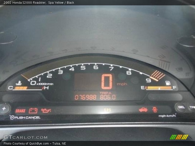 Spa Yellow / Black 2002 Honda S2000 Roadster