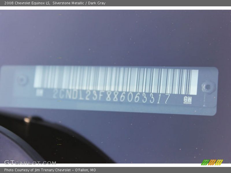 Silverstone Metallic / Dark Gray 2008 Chevrolet Equinox LS