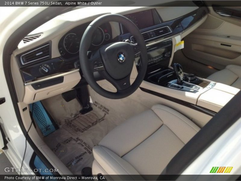 Alpine White / Oyster 2014 BMW 7 Series 750Li Sedan