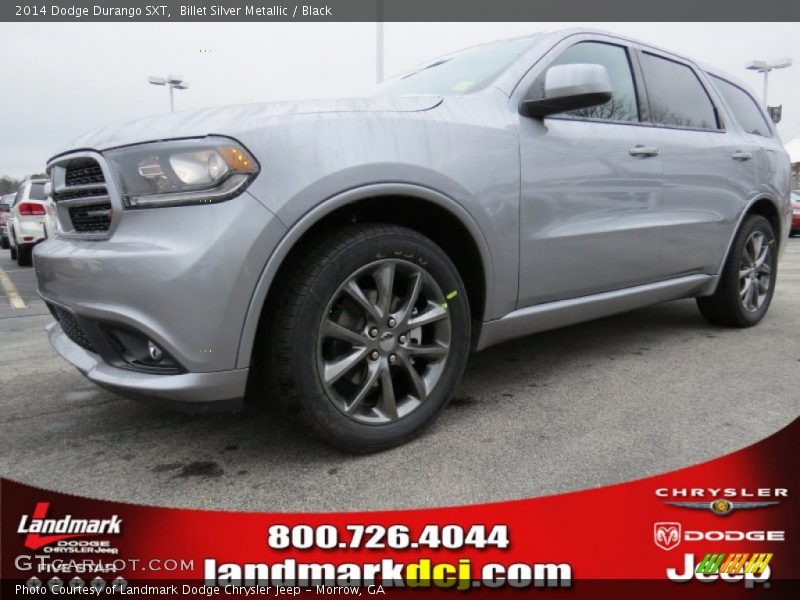 Billet Silver Metallic / Black 2014 Dodge Durango SXT