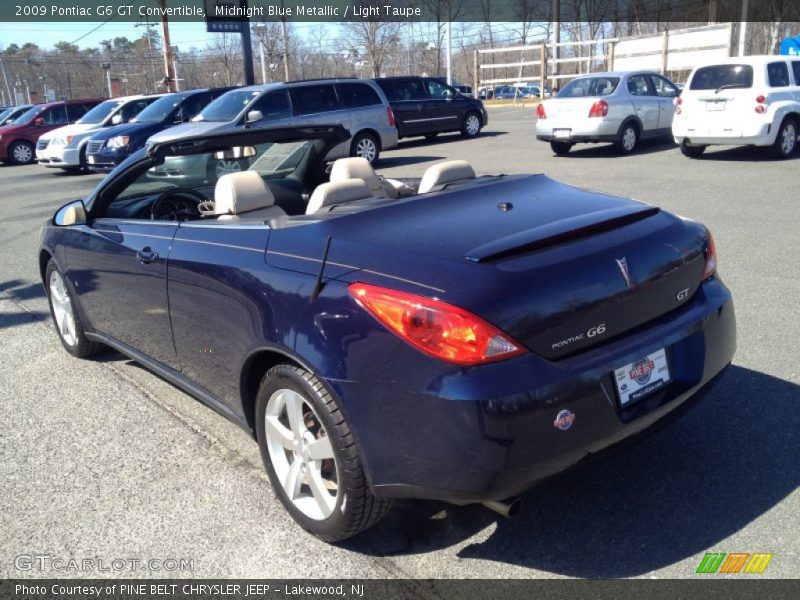 Midnight Blue Metallic / Light Taupe 2009 Pontiac G6 GT Convertible