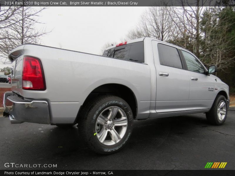 Bright Silver Metallic / Black/Diesel Gray 2014 Ram 1500 Big Horn Crew Cab