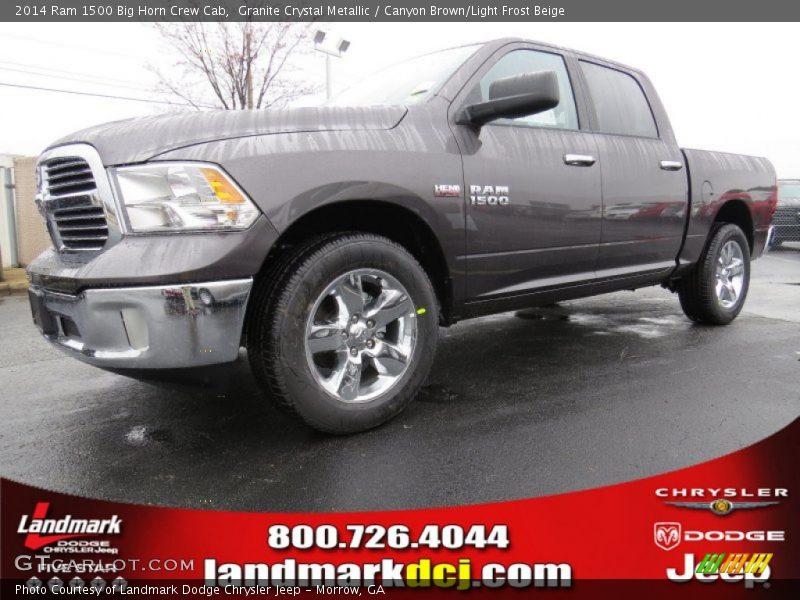 Granite Crystal Metallic / Canyon Brown/Light Frost Beige 2014 Ram 1500 Big Horn Crew Cab