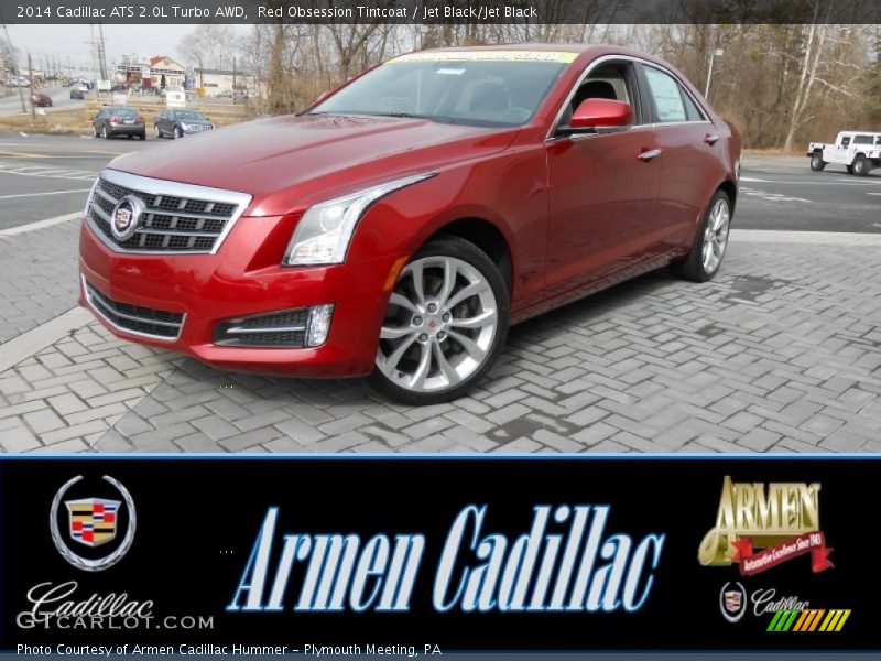 Red Obsession Tintcoat / Jet Black/Jet Black 2014 Cadillac ATS 2.0L Turbo AWD