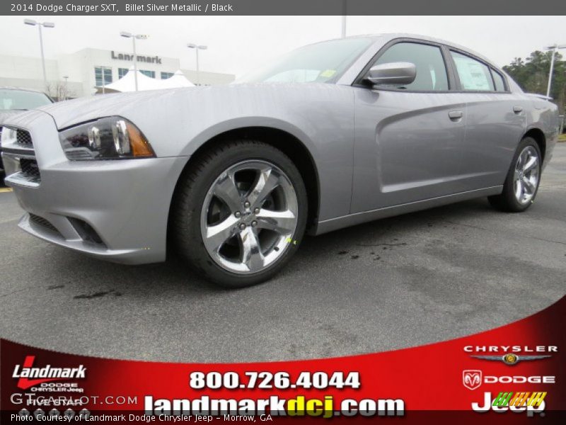 Billet Silver Metallic / Black 2014 Dodge Charger SXT
