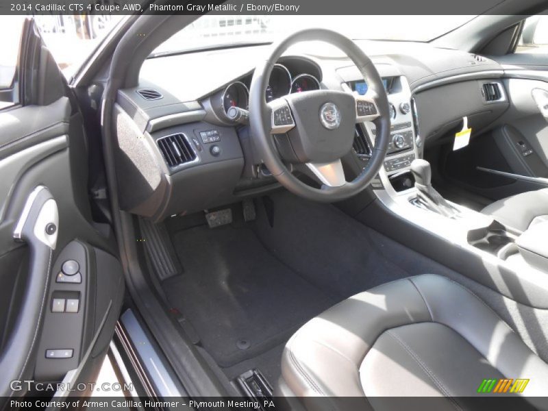 Phantom Gray Metallic / Ebony/Ebony 2014 Cadillac CTS 4 Coupe AWD