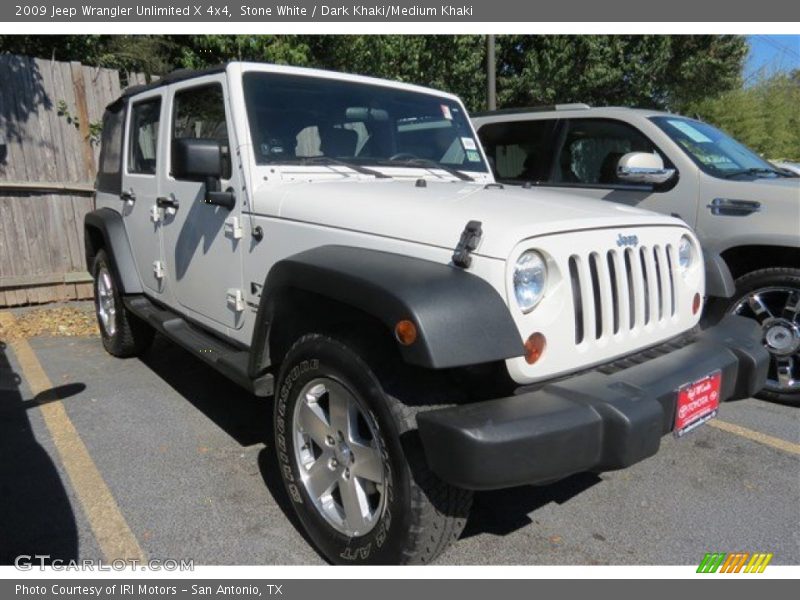 Stone White / Dark Khaki/Medium Khaki 2009 Jeep Wrangler Unlimited X 4x4