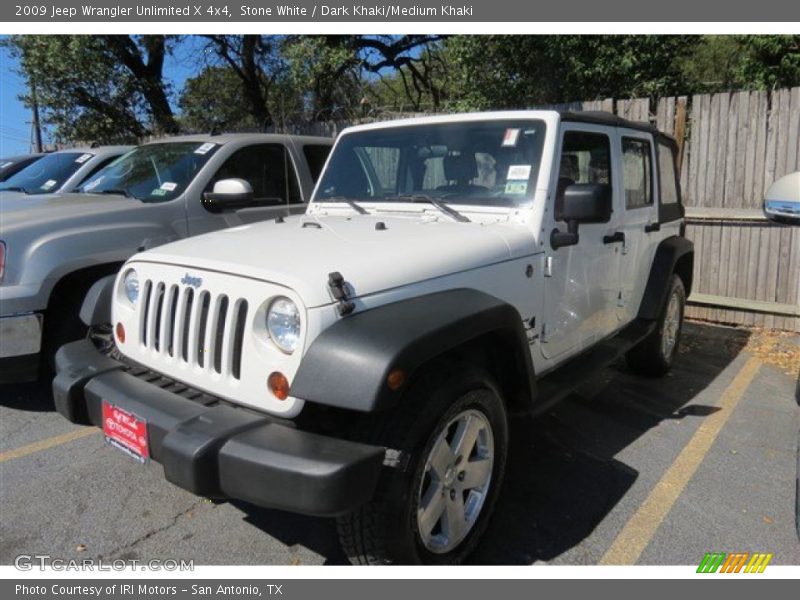 Stone White / Dark Khaki/Medium Khaki 2009 Jeep Wrangler Unlimited X 4x4