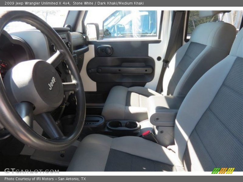 Stone White / Dark Khaki/Medium Khaki 2009 Jeep Wrangler Unlimited X 4x4