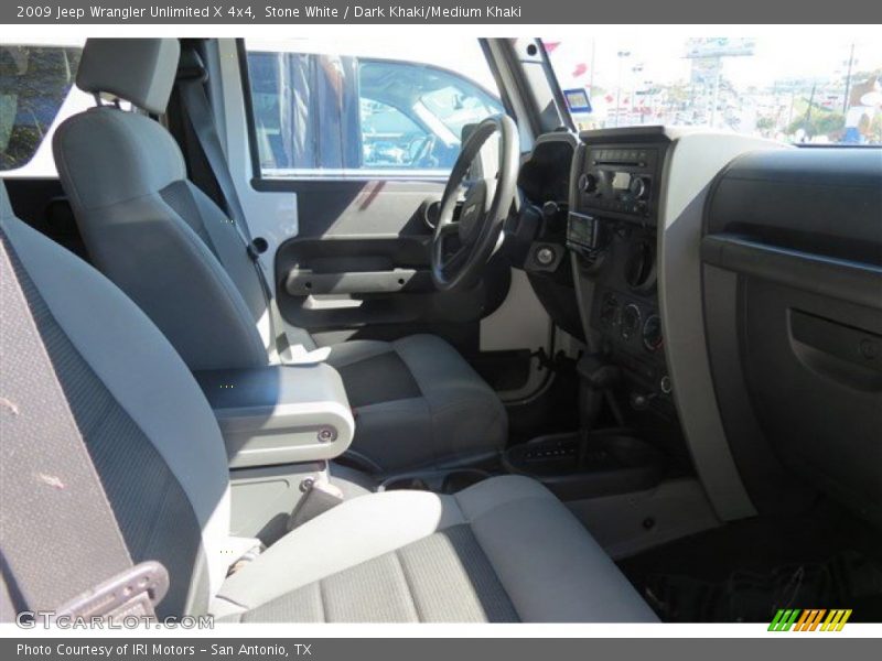 Stone White / Dark Khaki/Medium Khaki 2009 Jeep Wrangler Unlimited X 4x4