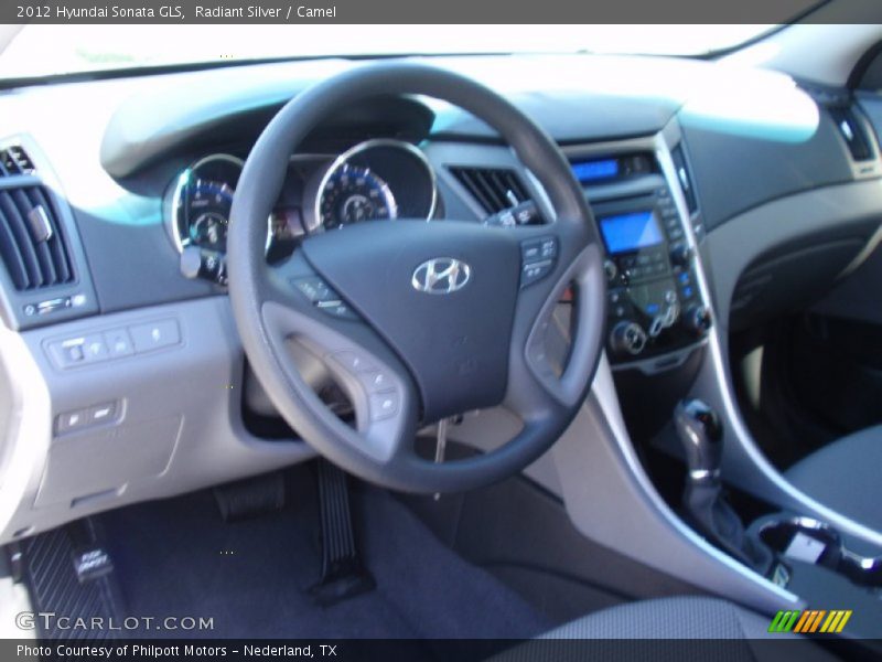 Radiant Silver / Camel 2012 Hyundai Sonata GLS