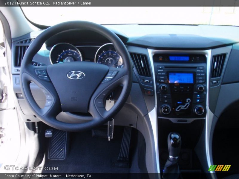 Radiant Silver / Camel 2012 Hyundai Sonata GLS