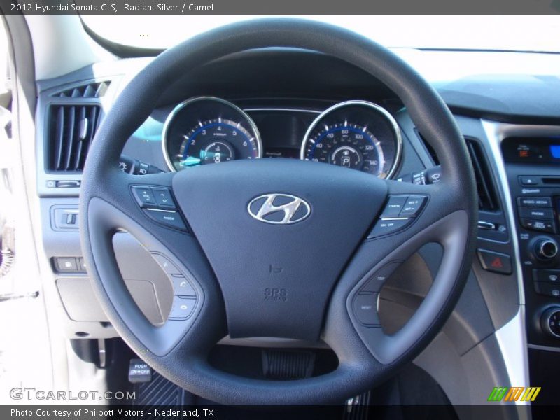 Radiant Silver / Camel 2012 Hyundai Sonata GLS