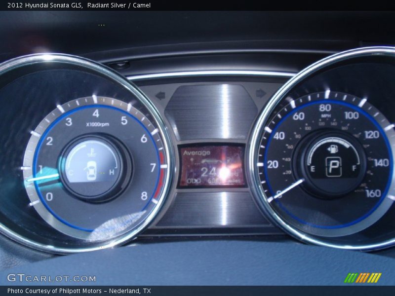 Radiant Silver / Camel 2012 Hyundai Sonata GLS