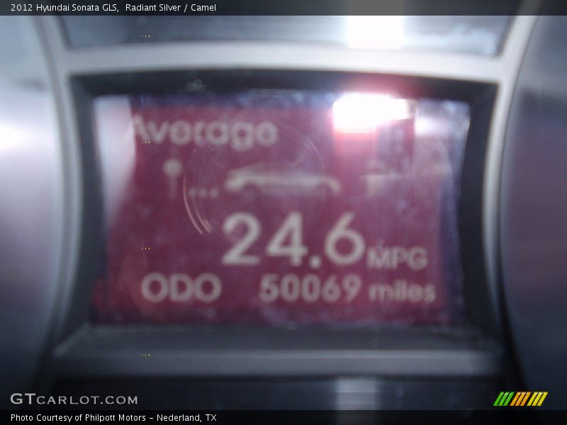 Radiant Silver / Camel 2012 Hyundai Sonata GLS