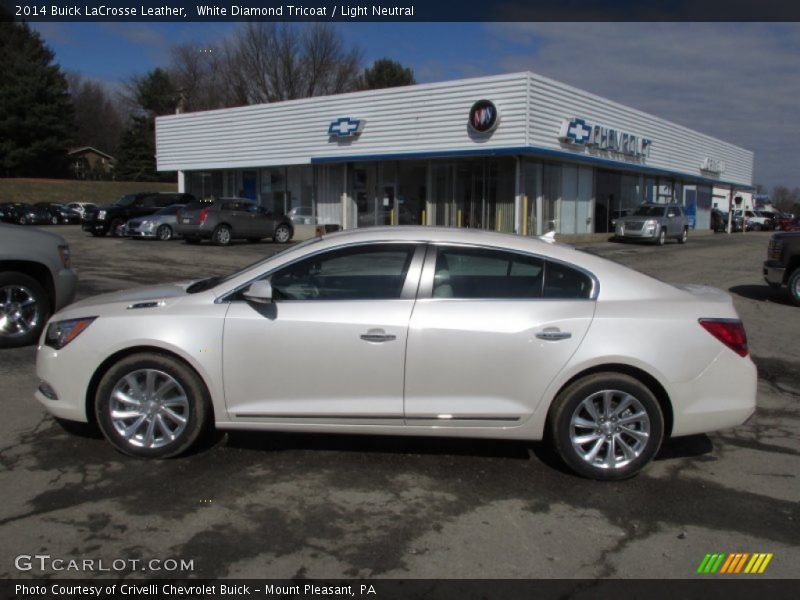 White Diamond Tricoat / Light Neutral 2014 Buick LaCrosse Leather