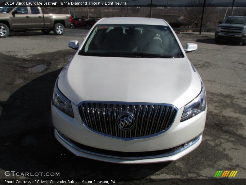 White Diamond Tricoat / Light Neutral 2014 Buick LaCrosse Leather