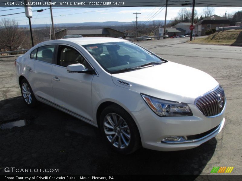 White Diamond Tricoat / Light Neutral 2014 Buick LaCrosse Leather