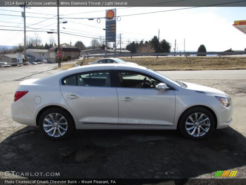 White Diamond Tricoat / Light Neutral 2014 Buick LaCrosse Leather
