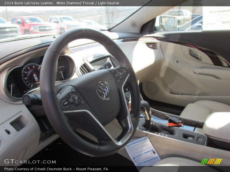 White Diamond Tricoat / Light Neutral 2014 Buick LaCrosse Leather