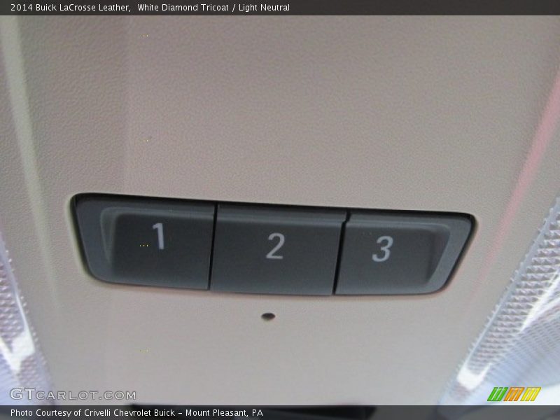 White Diamond Tricoat / Light Neutral 2014 Buick LaCrosse Leather