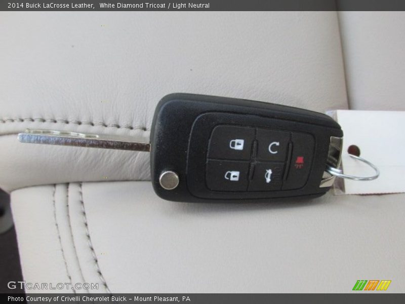 White Diamond Tricoat / Light Neutral 2014 Buick LaCrosse Leather