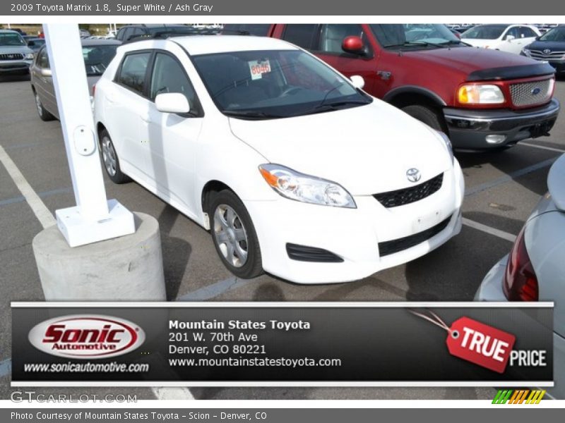 Super White / Ash Gray 2009 Toyota Matrix 1.8
