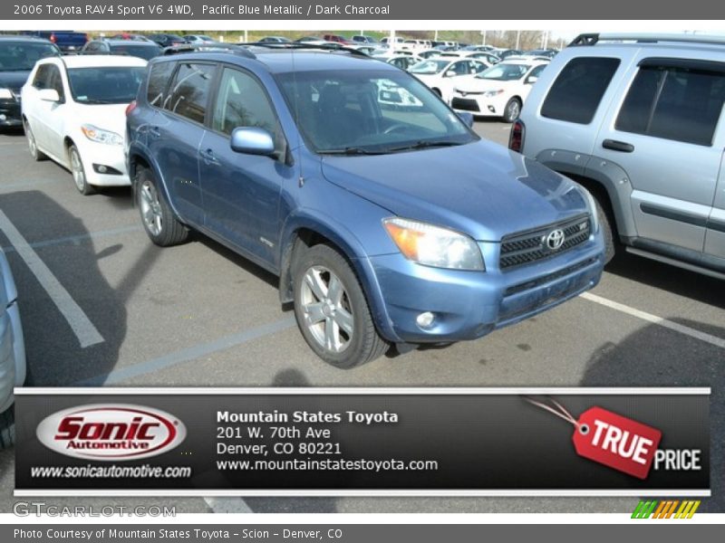 Pacific Blue Metallic / Dark Charcoal 2006 Toyota RAV4 Sport V6 4WD