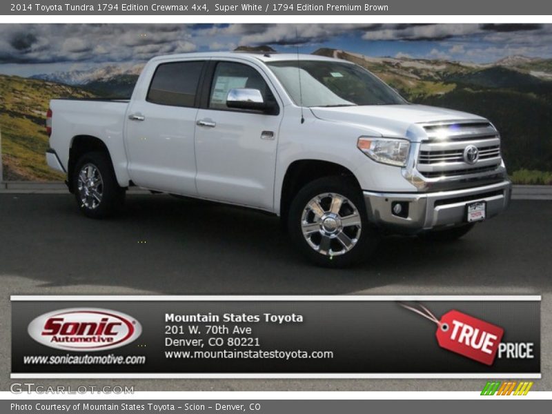 Super White / 1794 Edition Premium Brown 2014 Toyota Tundra 1794 Edition Crewmax 4x4