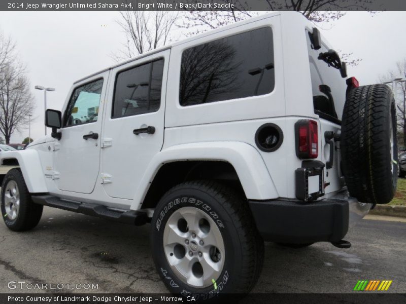 Bright White / Black/Dark Saddle 2014 Jeep Wrangler Unlimited Sahara 4x4