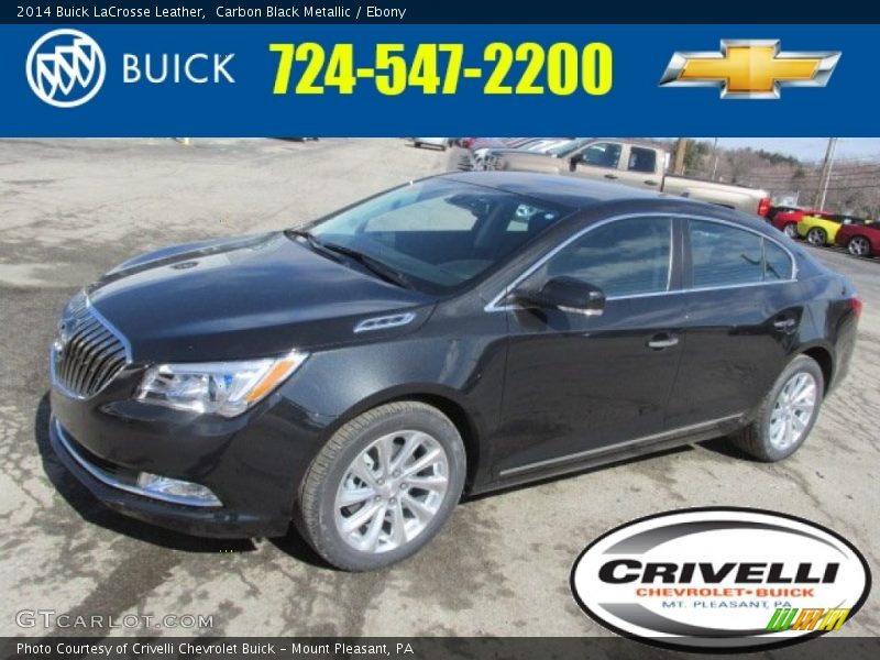 Carbon Black Metallic / Ebony 2014 Buick LaCrosse Leather