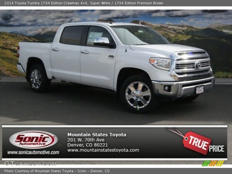 Super White / 1794 Edition Premium Brown 2014 Toyota Tundra 1794 Edition Crewmax 4x4