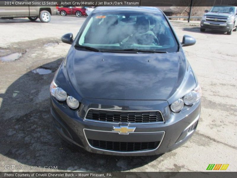 Ashen Gray Metallic / Jet Black/Dark Titanium 2014 Chevrolet Sonic LS Sedan