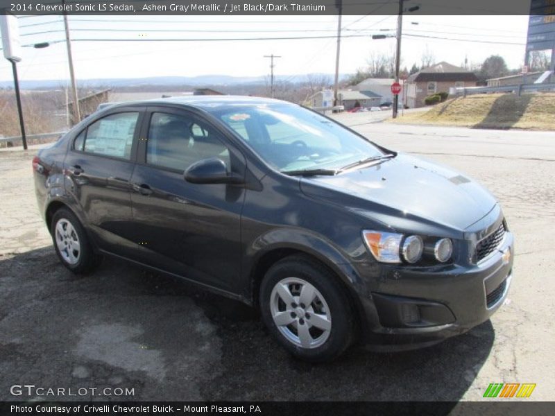 Ashen Gray Metallic / Jet Black/Dark Titanium 2014 Chevrolet Sonic LS Sedan