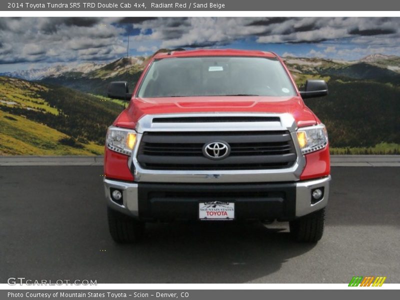Radiant Red / Sand Beige 2014 Toyota Tundra SR5 TRD Double Cab 4x4