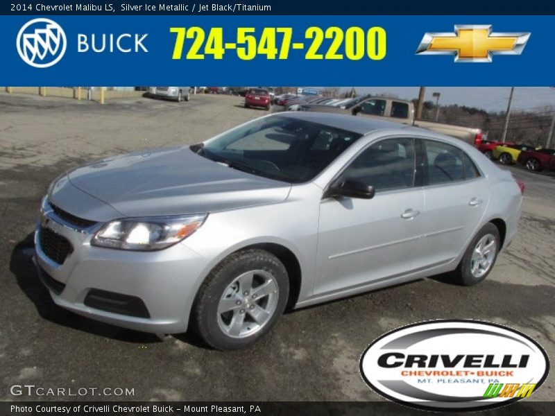 Silver Ice Metallic / Jet Black/Titanium 2014 Chevrolet Malibu LS